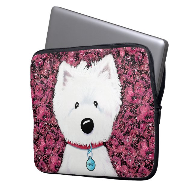 Blommigten KiniArt Westie Impressions Laptop Fodral (Framsidan Vänster)