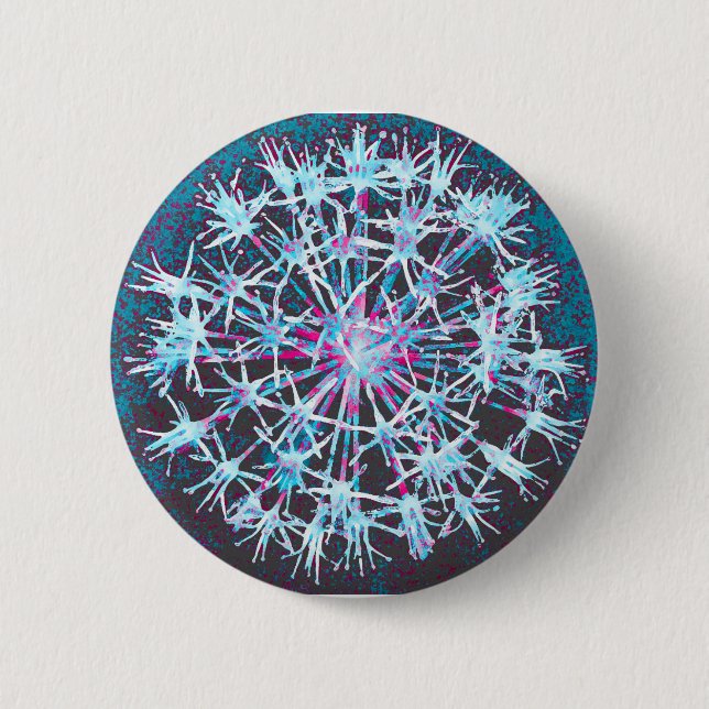 Blommigten knäppas emblem knapp (Framsida)