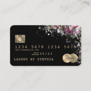 Blommigten Kredit Card formaterad Greenery Visitkort