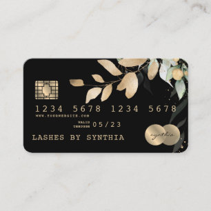 Blommigten Kredit Card formaterad Greenery Visitkort