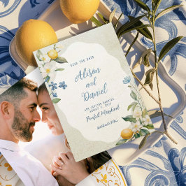 Blommigten La Dolce Vita Lemon sparar datumkortet Spara Datumet