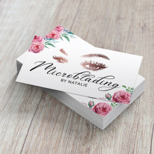 Blommigten Lash Microblading Elegant Typography Visitkort