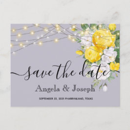 Blommigten ljus Gult Spara datum Meddelande Vykort