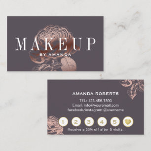 Blommigten Lojalty för konstnären Modern Ro Guld Lojalitetskort