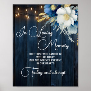Blommigten Loving Memory String Light Memorial Poster