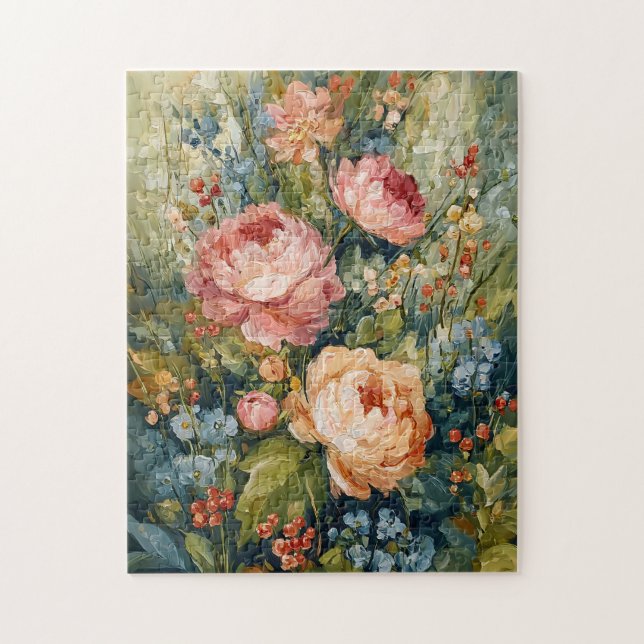 Blommigten Lush Blooming Arrangemang Pussel (Vertikal)