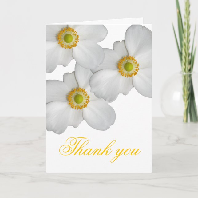 Blommigten Luxury White Vår Tack för ditt kort (Framsida)
