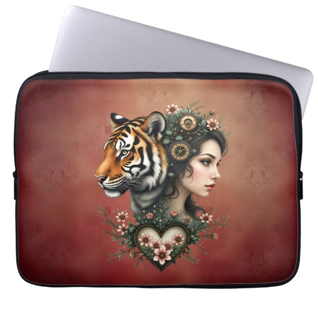 Blommigten Magic steampunk Laptop Fodral (Framsidan)