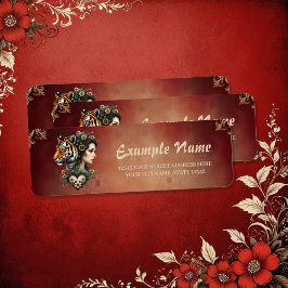 Blommigten Magic steampunk: Returadress Etikett