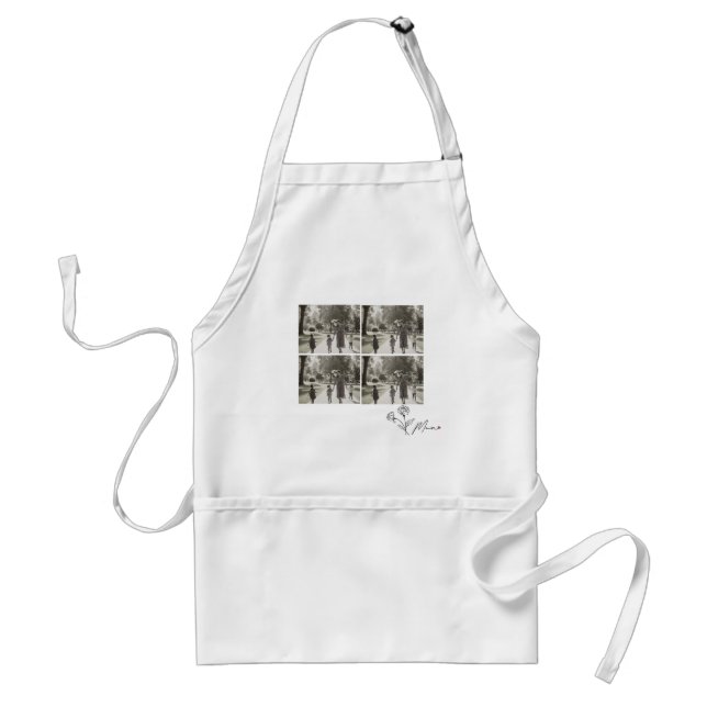 Blommigten Mamma i den minimalistiska Eleganten Förkläde (Framsidan)