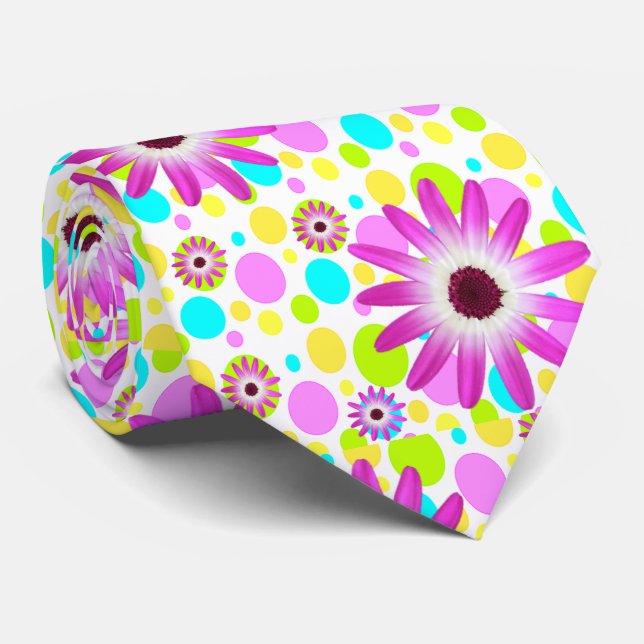 Blommigten manar Designer Ties Slips (Rullad)
