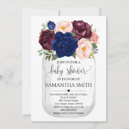 Blommigten Mason Burk Baby Shower Land Chic Inbjudningar