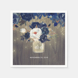 Blommigten Mason Burk Rustic Pappersservett