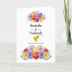 Blommigten Mexikanska Fiesta Bröllop Program