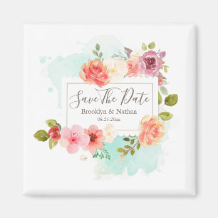 Blommigten Midsommar Dreams Spara datum Magnet
