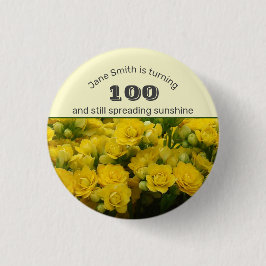 Blommigten Milstolpe Gult 100 Firande Knapp