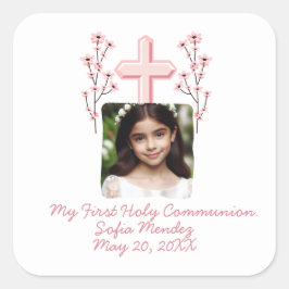 Blommigten Mina första Heligor, gemensam Anpassnin Fyrkantigt Klistermärke