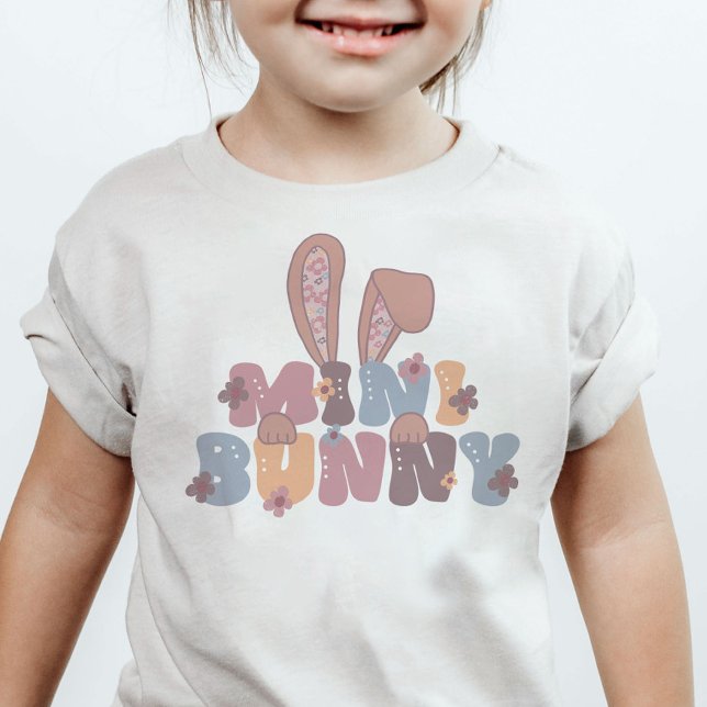 Blommigten Mini Bunny Påsk Retro Vår T Shirt (Skapare uppladdad)