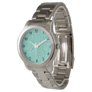 Blommigten Mint Grönt Armbandsur