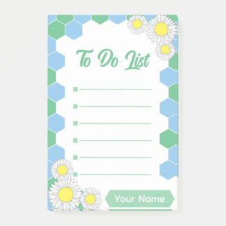 Blommigten Mint Honeycomb Post-it Block
