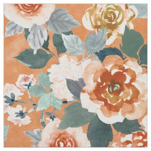 BLOMMIGTEN Mint i KÄRLEK Orange Tyg