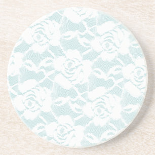 Blommigten Mint White Snöre Ro Underlägg