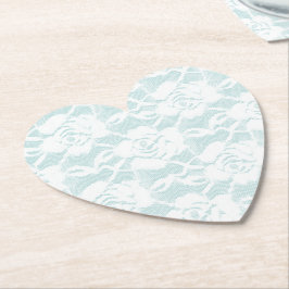 Blommigten Mint White Snöre Ro Underlägg Papper