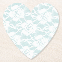 Blommigten Mint White Snöre Ro Underlägg Papper