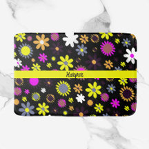 Blommigten mod svart