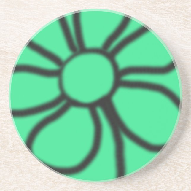 Blommigten mod Underlägg (Grönt) (Framsidan)