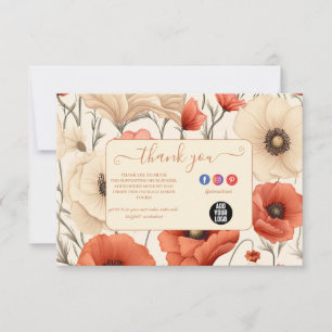 Blommigten Modern Elegant Wildblommor Tack Kort