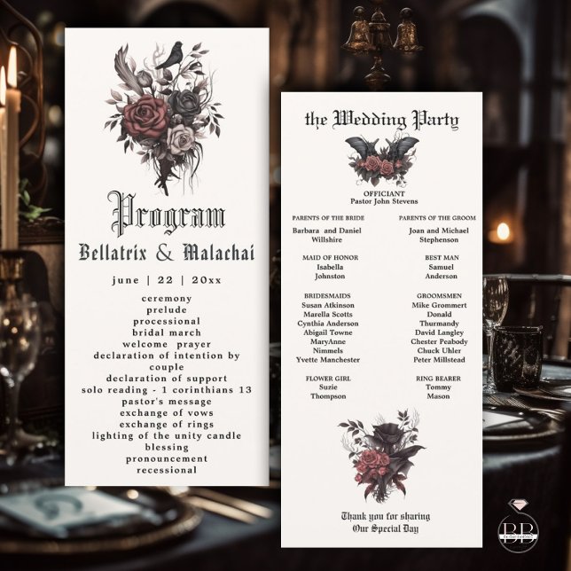 Blommigten Modern gotiic Woodrose and Charcol (Skapare uppladdad)