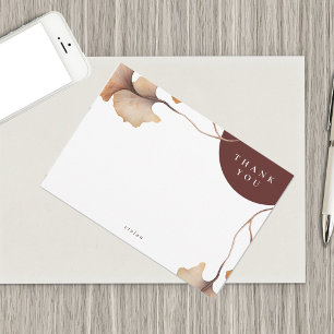 Blommigten Modern minimalistisk höst Tack Kort