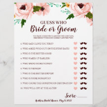 Blommigten möhippa Game Bride eller Groom