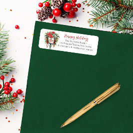 Blommigten Monogram för Glad helg-postlåda Returadress Etikett