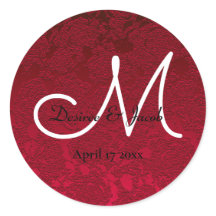 Blommigten Monogram från julvinter-bröllopet