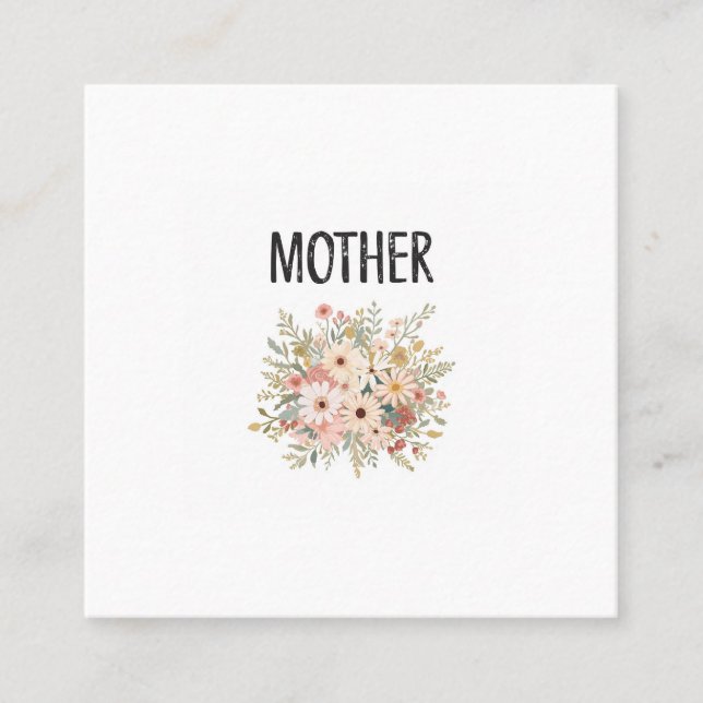 Blommigten MOR-affärskortet Fyrkantigt Visitkort (Framsida)