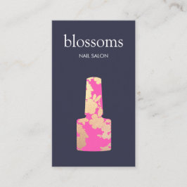 Blommigten Nail Salon Guld Glitter Visitkort