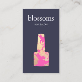 Blommigten Nail Salon Guld Glitter Visitkort