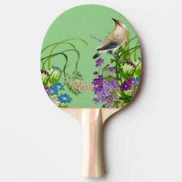 Blommigten Nature Greenery Watercolor Bird Lilac B Pingisracket