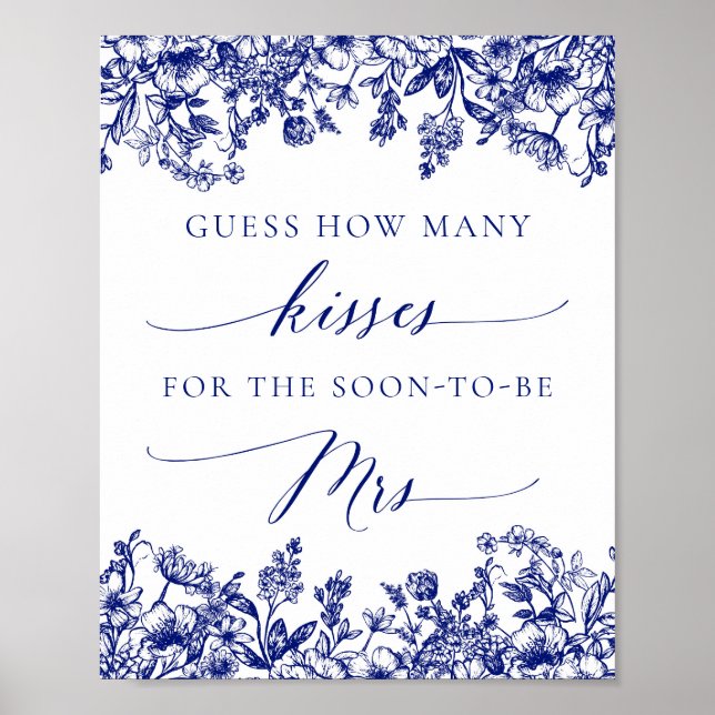 Blommigten Navy Blue anger hur många Kisses Möhipp Poster (Framsidan)
