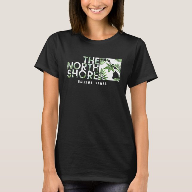 Blommigten North Shore Hawaii T Shirt (Framsida)