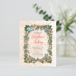Blommigten  om budgetens Söt Vintage Rosa Bluebird