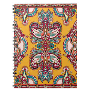 Blommigten Paisley: Traditional Bandanna Anteckningsbok