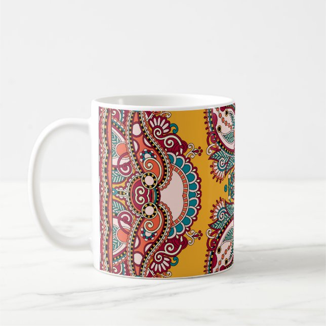 Blommigten Paisley: Traditional Bandanna Kaffemugg (Vänster)