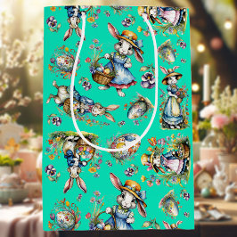 Blommigten Påskhare för vattenfärg i Mint Grönt Vi