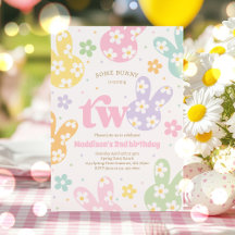 Blommigten Pastel Vår 2:a födelsedagen i Bunny Dai