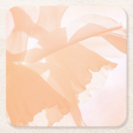 Blommigten Peach Fuzz-Abstrakt Papper Underlägg