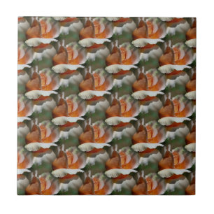 Blommigten Peach Rosenknopps Art Tile Kakelplatta