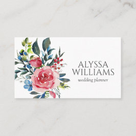 Blommigten Peony Boho Elegant Modern Visitkort